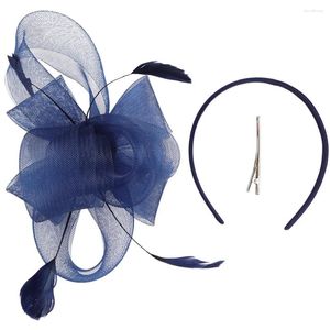 Bandane Mesh Tea Party Hat Sposa Fermagli per capelli Fascinators per le donne Accessorio artificiale