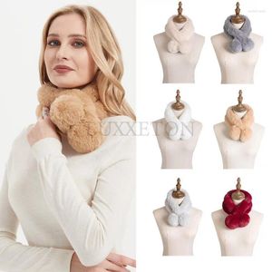 Scarves Winter Outdoor Plush Fur Short Women And Girls Keep Warmer Neckerchief Fake Collar Shawls 70cm 10cm