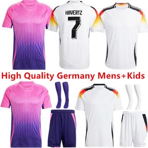 2024 Germanys Soccer Jerseys Euro Cup Home Away Hummels Kroos Gnabry Werner Draxler Reus 24 25 Muller Gotze Camisa de Futebol Homens Kit Kit Fãs Jogador Versão