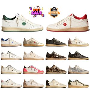 Handgefertigte lässige Ballstar-Designer-Schuhe für Damen und Herren, italienische Marke, Wildleder, flache Sporttrainer, Silber, GoldenGoosess Leopard Pony Vintage-Turnschuhe, große Größe 35–46