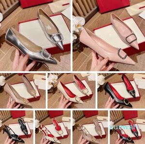 Diamond decorated ring buckle flat high heels dress Shoes 4cm 9cm pointy Crystal diamond sandals pumps blue stilettos shine toe tip Italian sexy women shoe