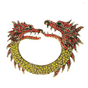 Broches cindy xiang strass dragão broche unissex moda lenda animal pino zodic acessórios presente do ano chinês