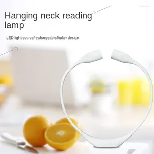 Bordslampor nacke läsning ljus nyhet flexibla lampor handfree bok läst lampa bärbar USB laddningsbar vit