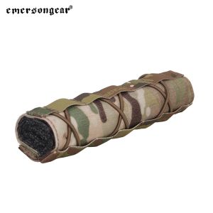 Väskor Emersongear Tactical 22cm Airsoft Suppressor täcker ljuddämpare Skyddsduk Verktygspanelens ljuddämpare fodral påse påse jaktrörsutrustning