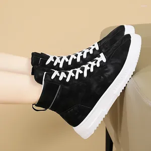 Casual Shoes 2024 High Top Women Fashion Concise Sneakers bekväma skateboard tidvattenprodukt promenad