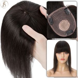 トッパーテスヘアトッパー10x12cm女性トッパーヘアクリップ天然ヘアウィッグヘアエクステンションのクリップ女性ヘアピースのための100％人間の髪