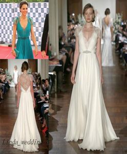 Kate Middleton i Jenny Packham Evening Dresses Crystal spets långa aftonklänningar Kändisklänningar Vestidos de Fiesta7607638