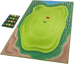 エイズミニカジュアルゴルフゲームセットインドアアウトドアゴルフヒットマットゴルフボールトレーニング練習マット子供のための正しい座り込み姿勢