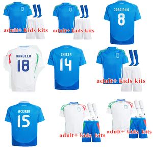 squadra Italia Maglie di calcio BAGGIO Italia VERRATTI CHIESA Raspadori Pellegrini 24 25 maglie da calcio TOTTI Maglia da calcio BARELLA MALDINI BONUCCI kit per bambini e uomini