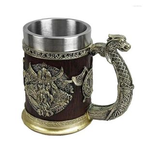 Kubki Viking Beer Mub 600 ml stal nierdzewna Puchar dla mężczyzn kawa Cool Whisky Barrel Antique Men's