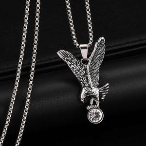 Spring New Eagle Pendant Stainless Steel Necklace Trendy Men