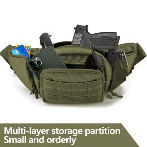 Sacos tático escondido carry pistola bolsa para homens militar fanny pacote hip bumbag coldre cintura saco de arma para glock 1911 m9 pistolas