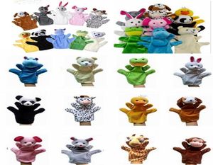 100 Stück / Los 9 Zoll Tierhandhandschuhpuppen große Plüschpuppe Handspielzeug Baby Kind Zoo Bauernhoftier Handhandschuhpuppe Fingersack Plu5955955