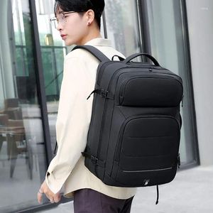 Ryggsäck stor kapacitet resväska män affärsskola utbyggbar USB 17.3 bärbar dator vattentät pendling för arbete