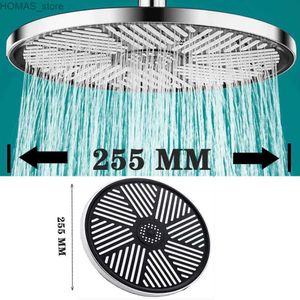 Bathroom Shower Heads 10/12 Inch Big Panel Large Flow Supercharge Ceiling Mounted Shower Head High Pressure Rainfall Spray Nozzle Abs Massage Shower Y240319