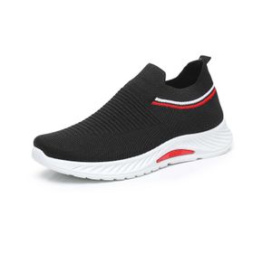 HBP Sapatos casuais masculinos pretos clássicos sem marca, sola esportiva, tênis de corrida para homens, preço baixo