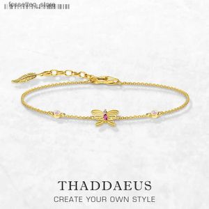 Charm Bracelets Gracile Butterfly Gold New Link Chain 925 Sterling Silver Romantic Fashion Jewelry Magical Garden Gift For Women L240319