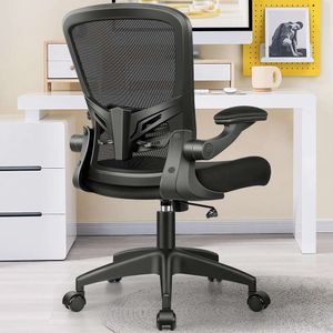 Minlove ergonomiczne krzesło biurowe, domowe biurko lędźwiowe krzesło komputerowe z kółkami i ramionami, obrotowe krzesło zadań, regulowana gra w domu