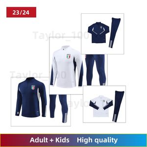 23-24 Italys Soccer Jerseys italienska tröja Scamacca Immobile Chiesa Football Shirts Raspadori Jorginho Barella Bastoni Verratti Långärmad träningskläder