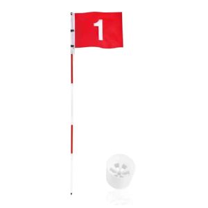 Aids Golf Flagsticks Flags Hole Pole Cup Set Portable 5 Section Practice Golf Pin Pole Flags for Yard Garden Training