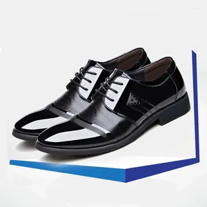 Commerce Shoes 472 Man Walking Formal Tie Leather Men's Top Big Code Wedding Ventilation Banquet Male Flat