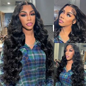 Perucas sintéticas Human Chignons Body Wave Lace Front Wig 30 32 34 polegadas 13x4 13x6 HD Lace Frontal Wig 5X5 Glueless Encerramento Peruca 360 Cabelo Humano Lace Frontal Wig 240329