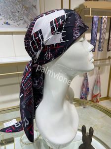 90cm Channels Silk High Quality Chiffon Scarf Head Scarf Headband Shawl Character Letter Animal Print Dot Neckerchiefs Designer Women Lightweight