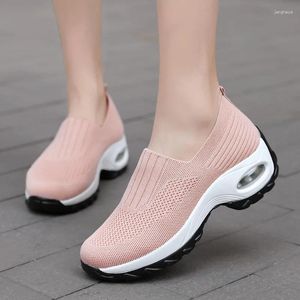 Casual Shoes Slip-On Women Walking Orthopedic Diabetic Ladies Platform Mules Mesh Lightweight Slippers Wedge Female Sneaker