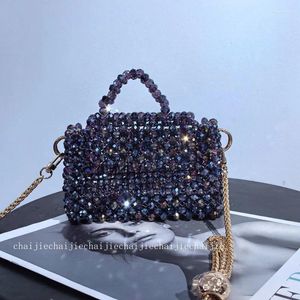 Cordão moda high-end textura flip chain crossbody sacos luxuoso banquete bolsa mão tecido personalizado cristal brilhante bolsa feminina