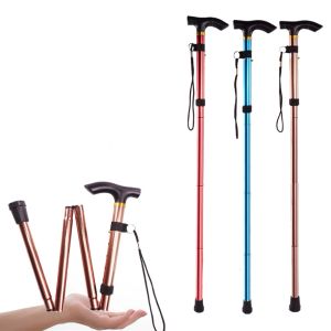 Sticks Hot New Telescopic Walking Sticks Collapsible Cane Trusty Running Canes Folding Hiking Trekking Poles for The Elder Alpenstocks