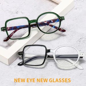 Solglasögon mode kvinnor män vintage fyrkantiga glas överdimensionerade ram optiska glasögonglasögon glasögon