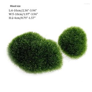 Decorações de jardim 5pcs musgo artificial pedra verde falsa para arranjos florais diy