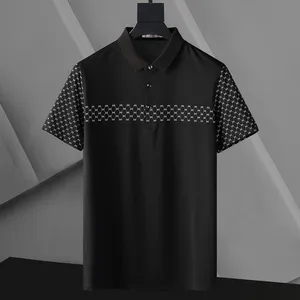 Дизайнерские мужские футболки Базовые деловые классические рубашки поло модного бренда Летние мужские рубашки с вышитыми буквами Мужская рубашка поло