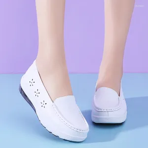 Casual Shoes Women's Cotton Nurse Women Soft Sole Summer White Wedge Leather Mother Air Cushion