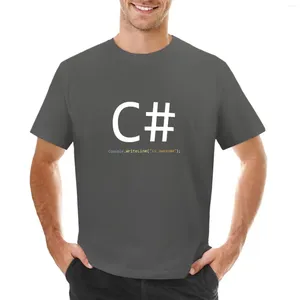 Regatas masculinas c # é incrível - camiseta de programação de computador animal prinfor meninos gráficos brancos homens camisetas altas