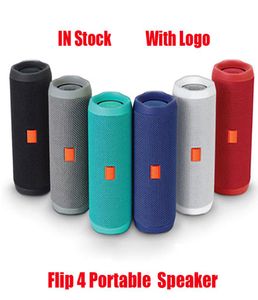 Flip 4 Bluetooth -högtalare Portable Mini Wireless Flip4 utomhusvattentäta subwooferhögtalare Stöd TF USB -kort med LOGO8875345