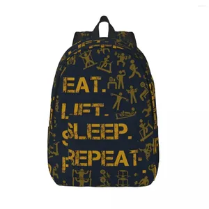 Backpack Exercise Bodybuilding Gym Motivation Student Polyester Outdoor Style Backpacks Pattern Fun High School Bags Rucksack