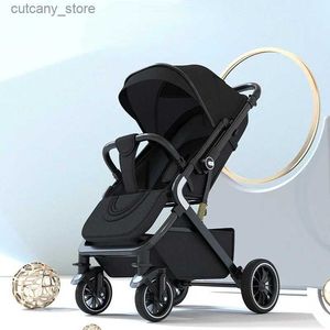 Passeggini# Assorbimento di ammortizzatori paesaggistici High Paesace Passe da viaggio portatile Pram di piegatura si siedono e si sdraiate in entrambe le direzioni della carrozza baby L240319