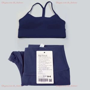 1 LU-008 Zestaw jogi Luluemon Zestaw kobiet 2 sztuki WSPÓŁNEGO GYMOWA TOP SHAPE SHAPE SHAPE BRA Fitness Fitness High Tail Leggingi Trening Lululumom Sports Ubrania