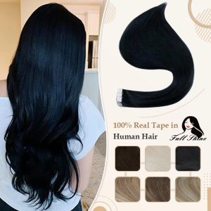 Extensions Full Shine Tape In Human Hair Extensions 100% Natural Hair Skin Weft Invisiable Seamless Omber Blonde Color Glue For Salon