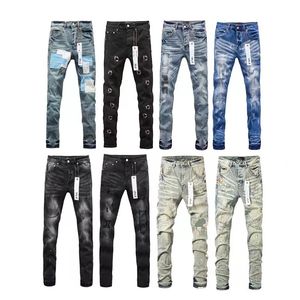 Designerskie dżinsy męskie dżinsy dżinsowe spodnie męskie dżinsy designer dżinsowe spodnie proste projektowanie retro streetwear fioletowe dżinsy pant30-40