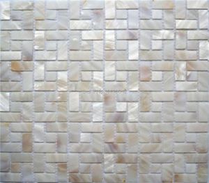 Wallpapers Natural Mãe de Pérola Mosaico Telha para Decoração de Casa Backsplash e Parede do Banheiro 1 Square Meterlot AL1048780461