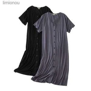 Damska odzież sutowa modalna krótka rękawki średniej długości topy nocne sukienka z guzikiem dla kobiet bawełniana bawełna bawełniana bawełniana sukienka spośród rozmiarów