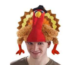 Funny Carnival Chicken Leg Hat Christmas Thanksgiving Decoration Turkey Hat Adult Carnival Hat Party Festive Cap Y08048814525