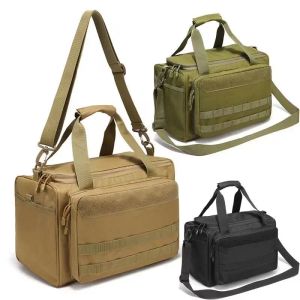 Covers Shooting Range Bag Molle System Outdoor Hunting Accessory Nylon Tactical Gun Case Pack Pistol Tools Shoulder Bag Sniper Black