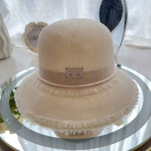 여름 버킷 모자 럭셔리 밀짚 모자 여성 디자이너 모자 패션 통기성 비치 스트리트 캡