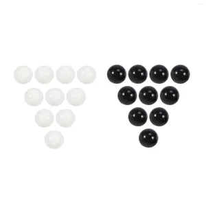 Decoração de festa 20 pcs mármores 16mm vidro knicker bolas cor nuggets brinquedo preto e branco