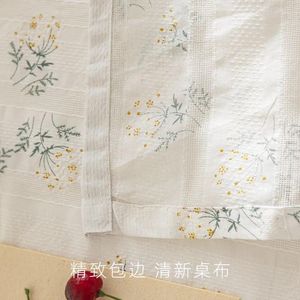 Toalha de mesa pequena floral pastoral estilo ins, toalha de mesa japonesa para chá, quarto, capa retangular