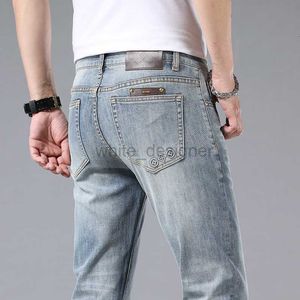 Mäns jeans designer jeans avancerade jeans för män vår/sommar ny smal passform liten rak rör affär man sommarbyxor byxor byxor