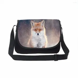 Bag Women Canvas Messenger Bags 3D Animal Print Teenager Casual Crossbody School Men Fashion Laptop Shoulder Satchels